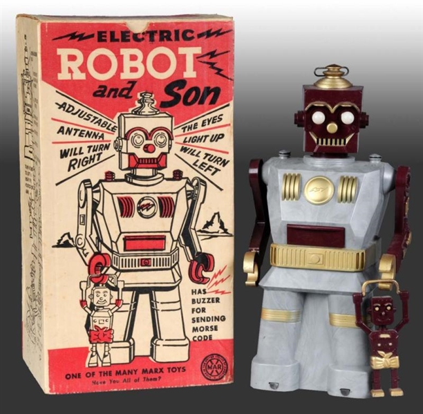 MARX ROBOT & SON BATTERY-OPERATED TOY.            