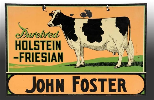 PURE BREAD HOLSTEIN-FRIESIAN COW FARM PLACE SIGN. 