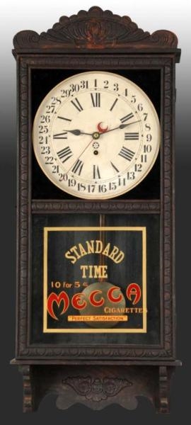 MECCA TOBACCO ADVERTISING NEW HAVEN WALL CLOCK.   