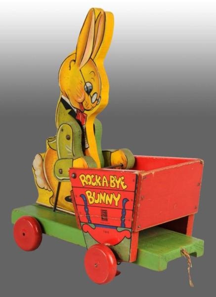 FISHER PRICE NO. 788 ROCK-A-BYE BUNNY CART TOY.   