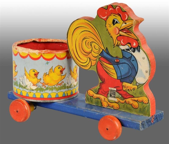 FISHER PRICE NO. 469 ROOSTER CART TOY.            