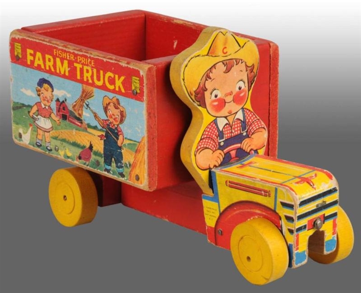 FISHER PRICE NO. 845 CAMPBELL KIDS FARM TRUCK TOY 