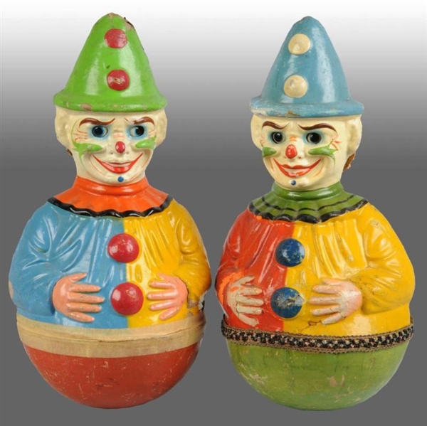 LOT OF 2: CLOWN ROLY-POLY TOYS.                   