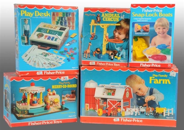 LOT OF 5: FISHER PRICE TOYS.                      