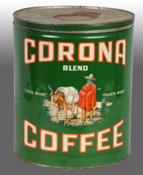 CORONA COFFEE COUNTER TIN.                        