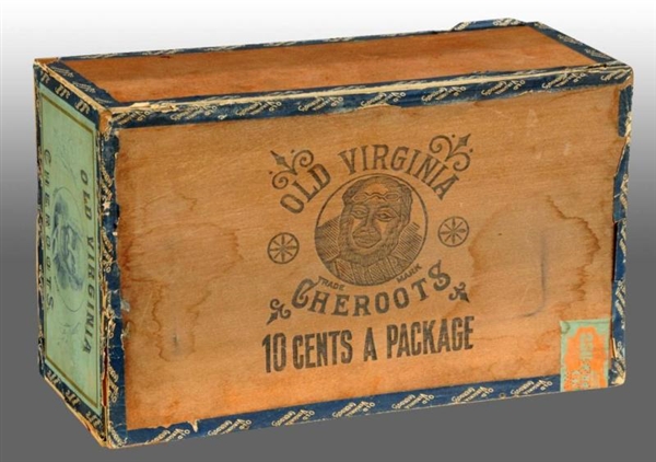 OLD VIRGINIA CHEROOTS TOBACCO DISPLAY BOX.        