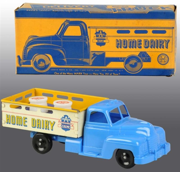 MARX TIN AND PLASTIC HOME DAIRY TRUCK TOY.        