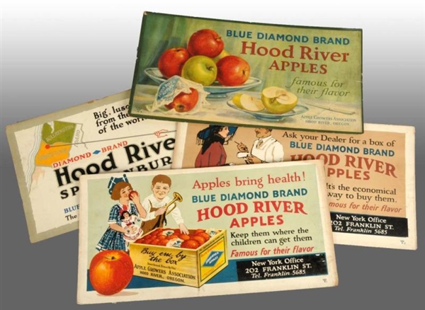 LOT OF 4: ASSORTED POSTERS FOR HOOD RIVER APPLES. 
