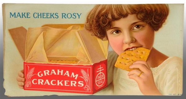 NATIONAL BISCUIT GRAHAM CRACKERS TROLLEY CAR SIGN 