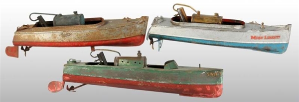 LOT OF 3: LIVE STEAM BOATS BY C-K OF JAPAN.       
