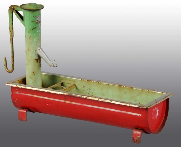 DOLL & CO. WATER TROUGH WITH HAND PUMP TIN TOY.   