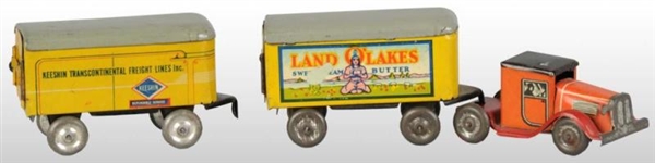 LINDSTROM LAND O LAKES BUTTER TRAILER TRUCK TOY. 