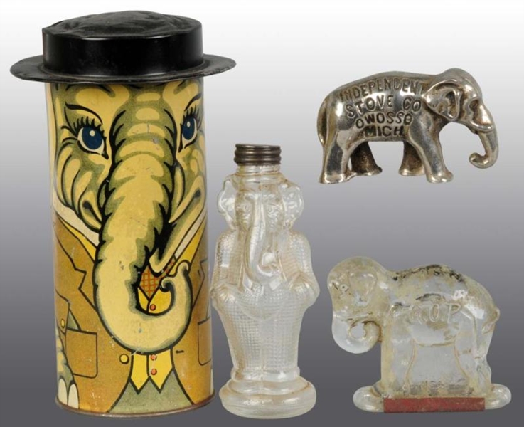 LOT OF 4: ELEPHANT ADVERTISING PIECES.            