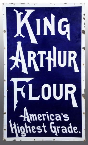 PORCELAIN KING ARTHUR FLOUR SIGN.                 