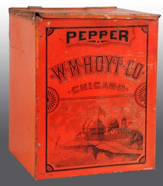 W.M. HOYT COMPANY PEPPER COUNTER TIN.             