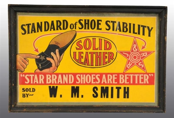 LOT OF 2: STAR BRAND SHOE ADVERTISING SIGNS.      