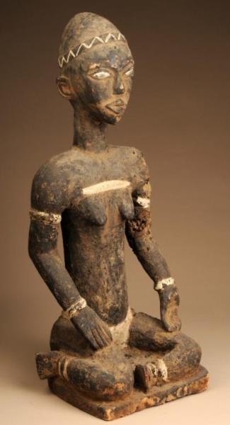 CENTRAL AFRICAN BAKONGO SHRINE PIECE OF WOMAN.    