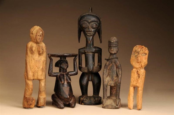 LOT OF 5: AFRICAN FIGURES.                        