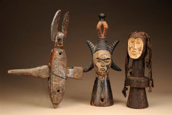 LOT OF 3: AFRICAN OBJECTS.                        