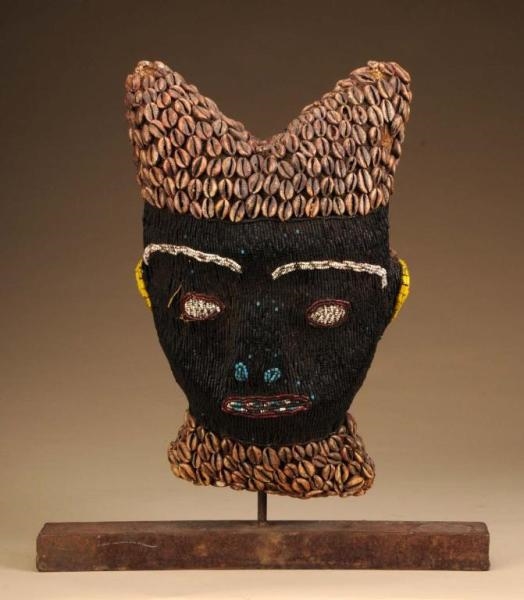 CENTRAL AFRICAN BEADED MASK.                      