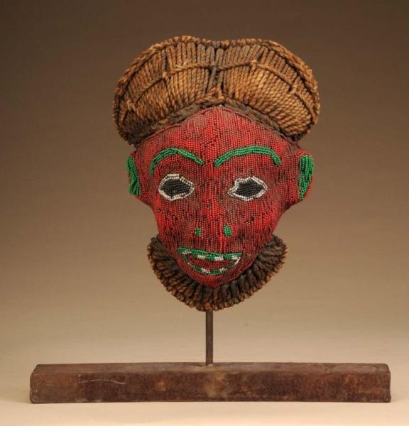 CENTRAL AFRICAN BEADED MASK.                      