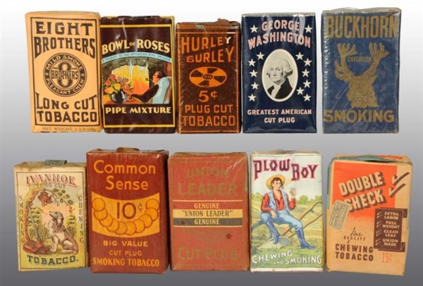 LOT OF 10: TOBACCO PACKS.                         