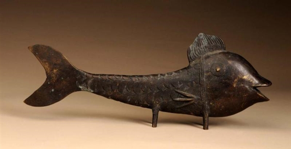 WEST AFRICAN ROYAL FISH FIGURE.                   