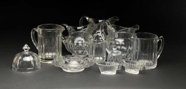 LOT OF 11: HEISEY GLASS PIECES.                   
