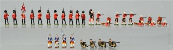 LOT OF BRITAINS & MIGNOT TOY SOLDIERS.            