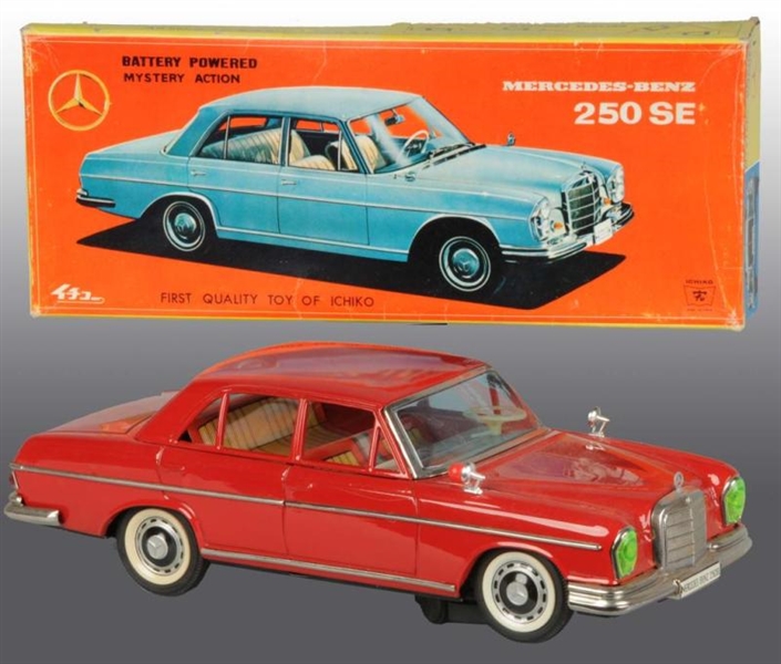 TIN MERCEDES BENZ 250SE BATTERY-OPERATED TOY.     