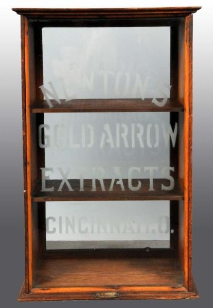 NEWTON GOLD ARROW EXRACTS DISPLAY CABINET.        