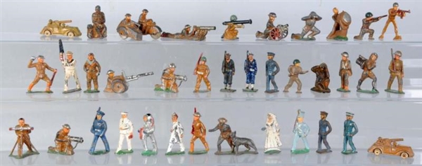 LARGE LOT OF DIMESTORE TOY SOLDIER FIGURES.       