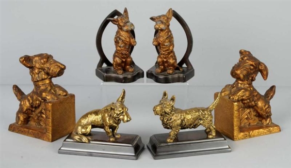 LOT OF 3: PAIRS OF SCOTTIE BOOKENDS.              