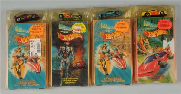 LOT OF 28: MATTEL HEROES ON HOT WHEELS VCR TAPES. 