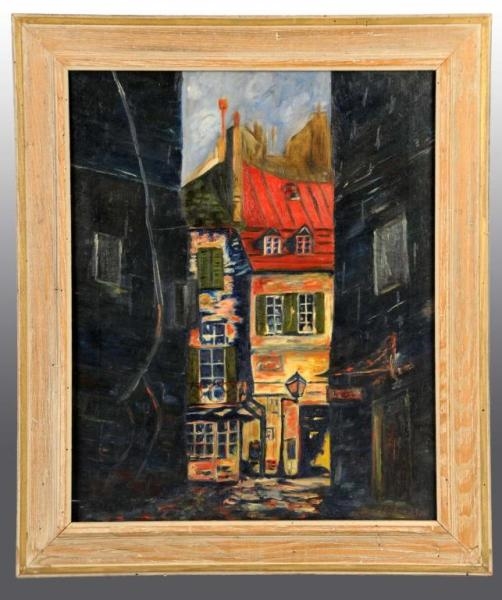 OIL ON CANVAS PAINTING BY M.G. FAMILTON.          