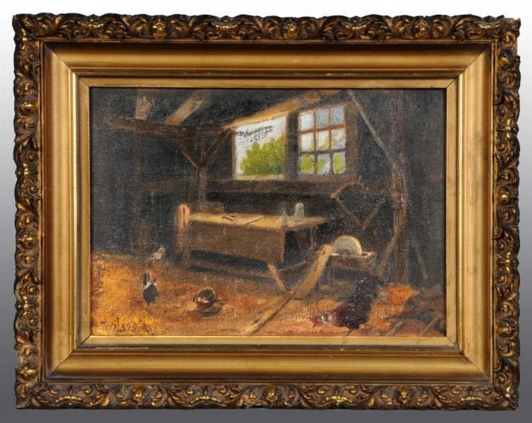 OIL ON BOARD PAINTING BY WILSON.                  