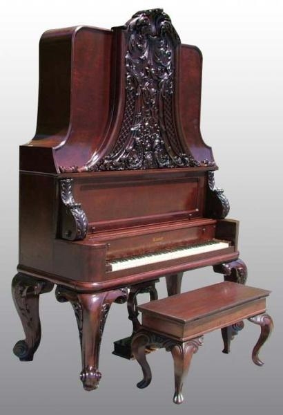 LARGE CONOVER UPRIGHT PIANO WITH BENCH.           