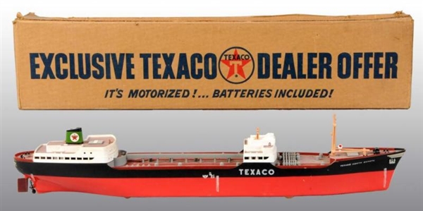 PLASTIC TEXACO TANKER BATTERY-OPERATED TOY.       
