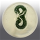 PAINTED NUMBER 3 SULFIDE MARBLE.                  