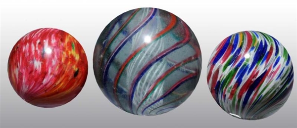 LOT OF 3: MARBLES.                                