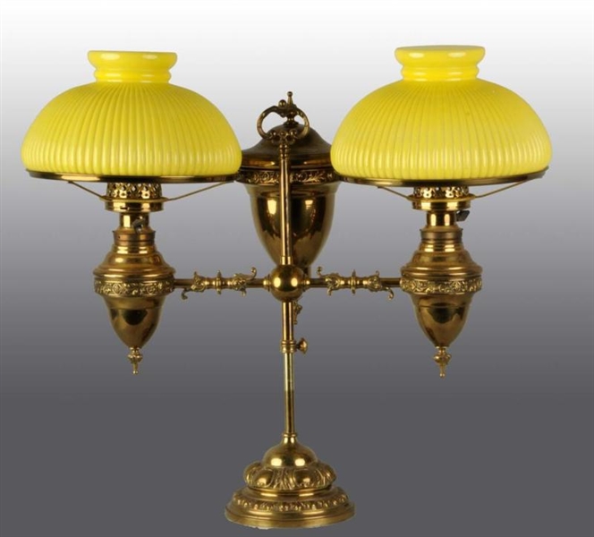 DOUBLE BRASS STUDENT LAMP.                        