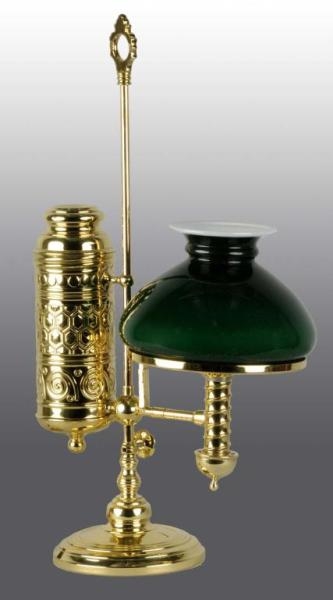 POLISHED BRASS STUDENT LAMP.                      