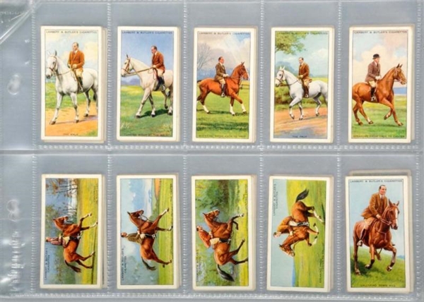1938 LAMBERT & BUTLER HORSEMANSHIP TOBACCO CARDS. 