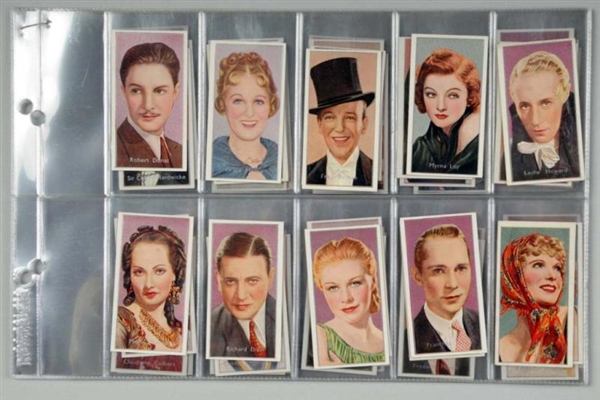 LOT OF 3: MOVIE STAR TOBACCO CARD SETS.           