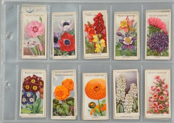 LOT OF 7: FLOWERS AND PLANTS TOBACCO CARD SETS.   