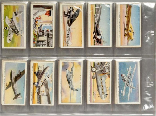 LOT OF 2: AIRPLANE TOBACCO CARD SETS.             
