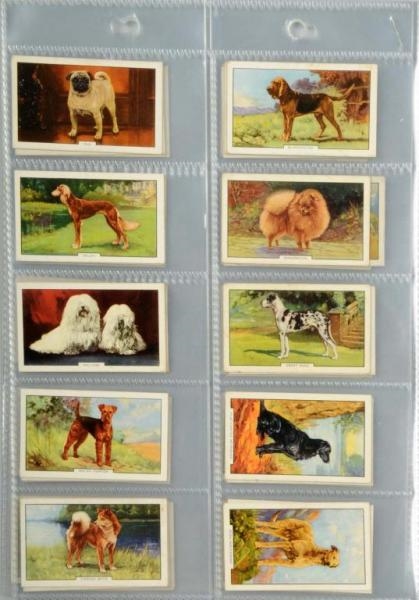 LOT OF 4: DOG AND ANIMAL TOBACCO CARD SETS.       