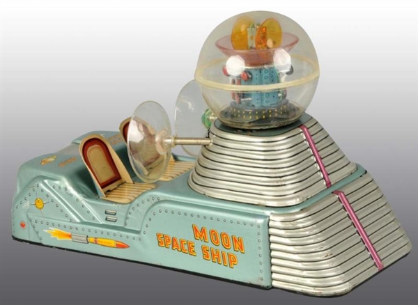 TIN LINEMAR MOON SPACESHIP BATTERY-OPERATED TOY.  