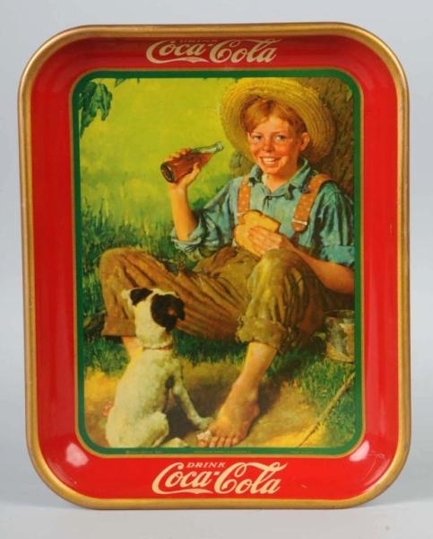 NORMAN ROCKWELL COCA-COLA SERVING TRAY.           