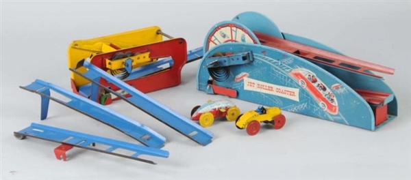 LOT OF 2: TIN ROLLER COASTER WIND-UP TOYS.        